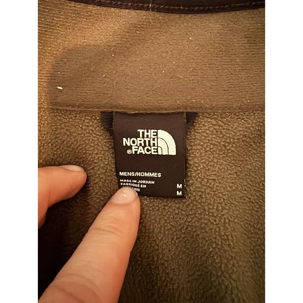 The North Face 1/4 Zip Fleece Pullover Mens Medium Olive Green Sweater